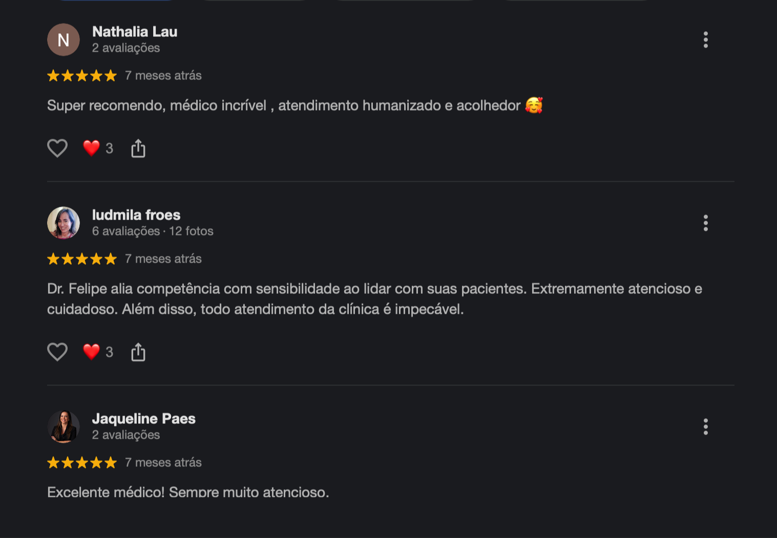 Depoimentos — Google