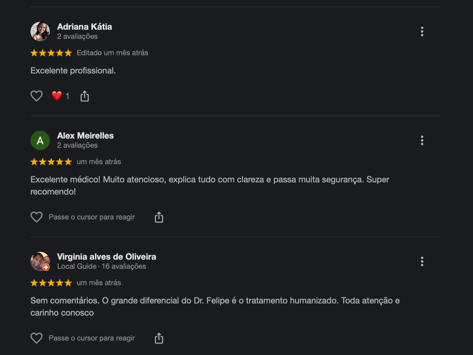 Depoimentos — Google